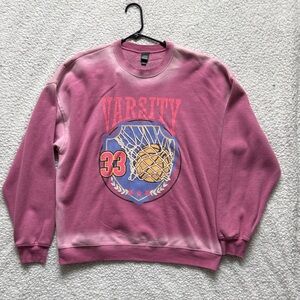 Pink Varsity Sweater